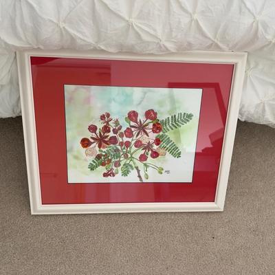 461 Original Signed Floral Watercolor
