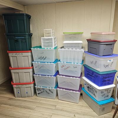 Collection Assorted Storage Tubs w/ Lids (BO-JS)