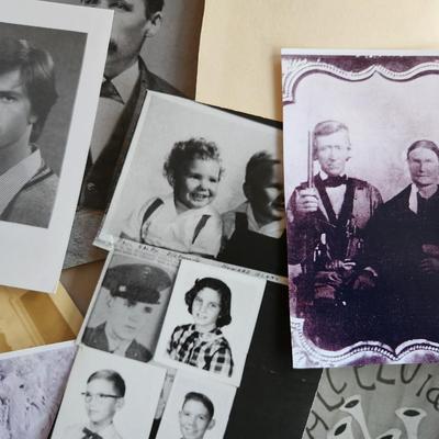 Brown Envelope Filled with Family Photos