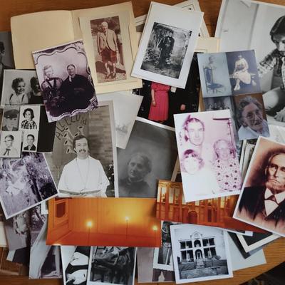 Brown Envelope Filled with Family Photos