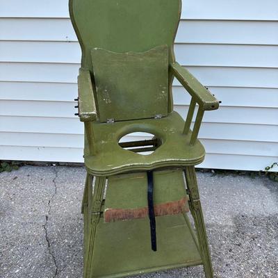 1930s Highchair, Play Chair and Potty