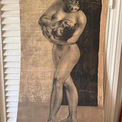 SIGNED by Hans Erni, Lithograph of â€œMother and Childâ€ 1955