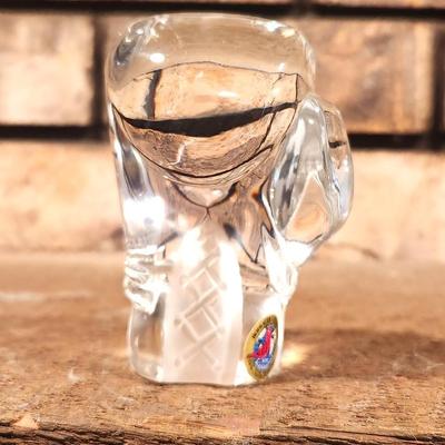 Lot #21 Hofbauer Collection - Lead Crystal Boxing Glove Paperweight