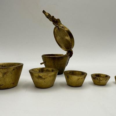 Antique Brass Apothecary Nesting Weights