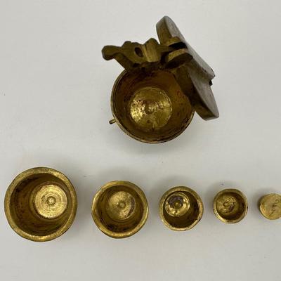 Antique Brass Apothecary Nesting Weights