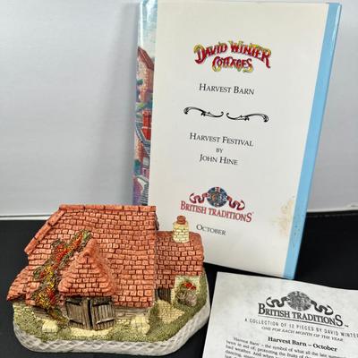 David Winter Harvest Barn and book