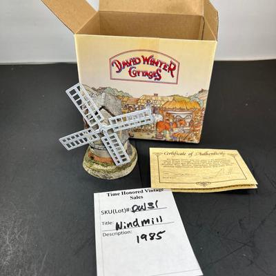 David Winter Wind Mill with Box