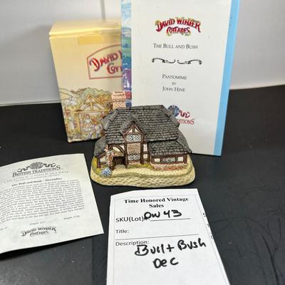 David Winter The Bull and Bush with Box and Book