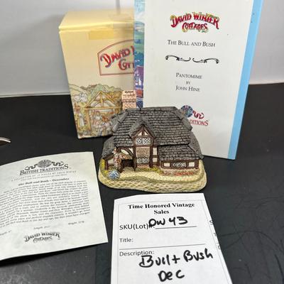 David Winter The Bull and Bush with Box and Book