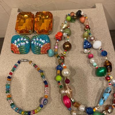 Bright colored jewelry