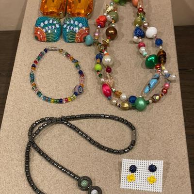 Bright colored jewelry
