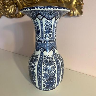 Vintage Large Delfts Blue Vase - Royal Sphinx Holland by Boch