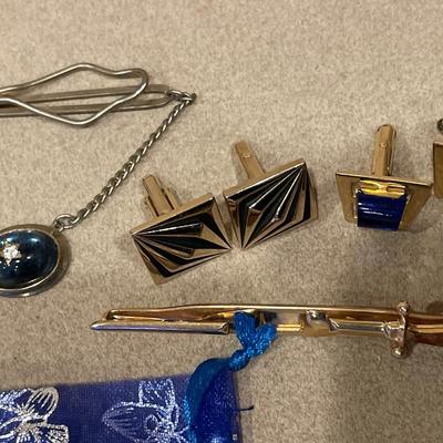 Cuff links, scout pins and tie clips