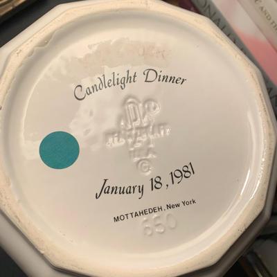 Large 1981 Mottahedeh â€œ Candlelight Dinner â€œ Inaugural Bowl