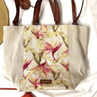 475 Tommy Bahamas Bag , Calvin Klein Orange Crossbody Bag and Strawhat