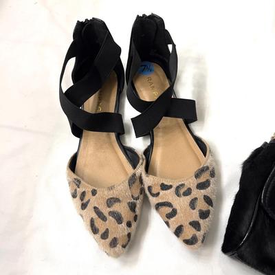 478 Talbots Leopard Handbag with Rampage Flats