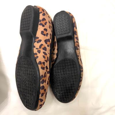 479 Ladies MARGOT Leopard Leather Bag with Comfort View Flats 7.5