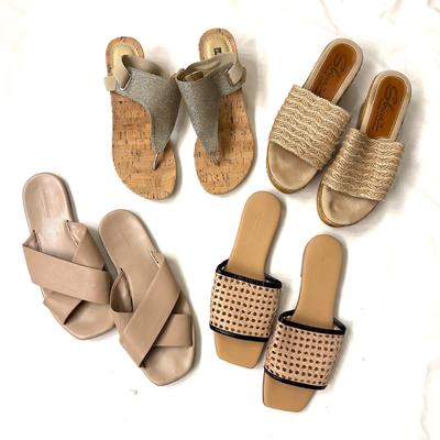 492 Lot of Ladies Sandals , Banana Republic, Garnet Hill, White Mountain, Sbicca