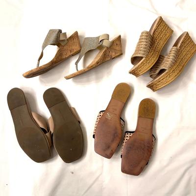 492 Lot of Ladies Sandals , Banana Republic, Garnet Hill, White Mountain, Sbicca