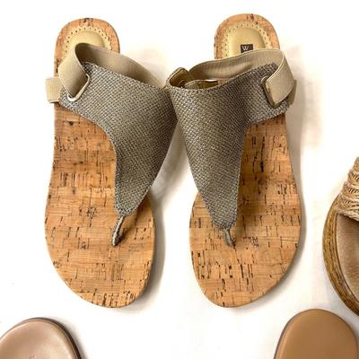 492 Lot of Ladies Sandals , Banana Republic, Garnet Hill, White Mountain, Sbicca