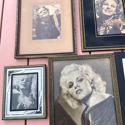 3.  JEAN HARLOW COLLECTION PUBLICITY PHOTOS BOOKS MAGAZINES ART DECO FRAMES