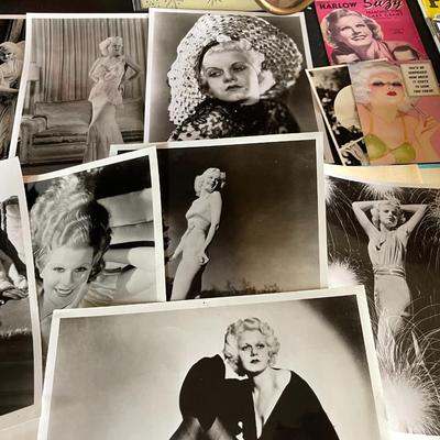 3.  JEAN HARLOW COLLECTION PUBLICITY PHOTOS BOOKS MAGAZINES ART DECO FRAMES