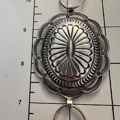 Vintage Navajo Sterling Silver Concho Belt + Matching Cuff Bracelet