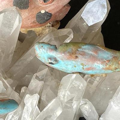 11.  BEATRICE WOOD SIGNED SCULPTURE "FISH SWIMMING ON CRYSTAL" COA AS IS