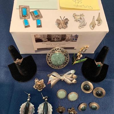 Vintage Sterling Silver Jewelry Lot