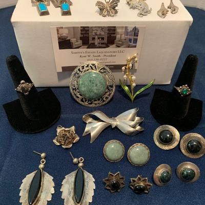 Vintage Sterling Silver Jewelry Lot