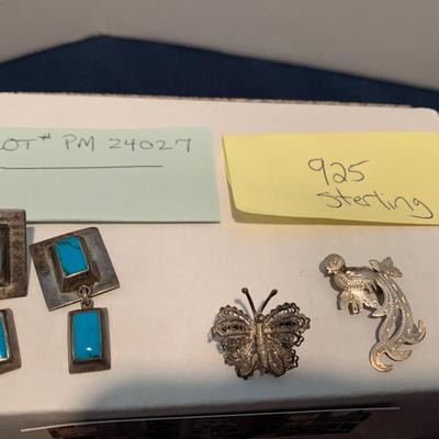 Vintage Sterling Silver Jewelry Lot