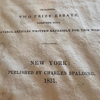c.1831 Charles Spalding Prize Essays Domestic Happiness Portrayed Leather