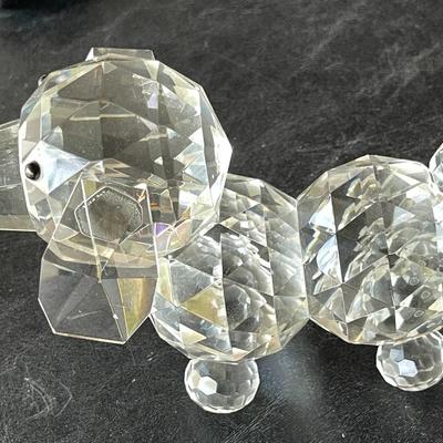 13.  LARGE CRYSTAL DOG PAPERWEIGHT