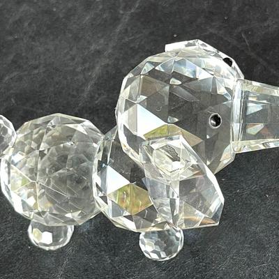 13.  LARGE CRYSTAL DOG PAPERWEIGHT