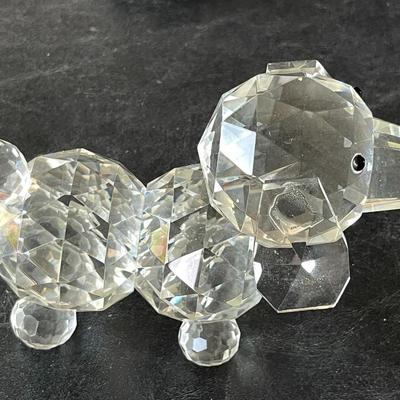 13.  LARGE CRYSTAL DOG PAPERWEIGHT