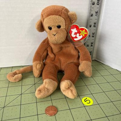 TY Beanie Baby - Brown Monkey