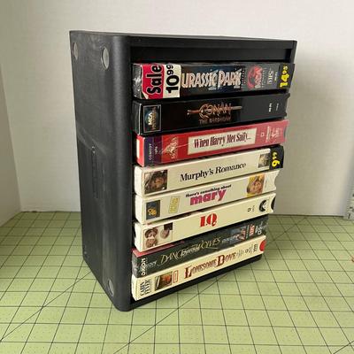 VHS Openstock Tower with 8 VHS Videos
