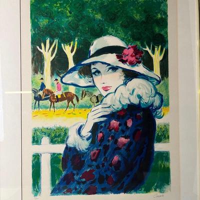 Amadeu Casals Pons - Lady at the Races by Casals Pons (1930's Spanish Artist)