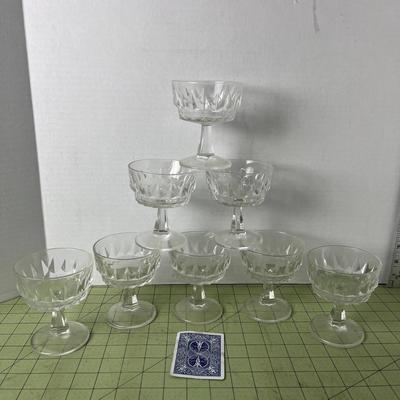 Set of 8 Vintage Champagne Glasses