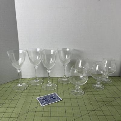 Wine Glasses - 4 of each style
