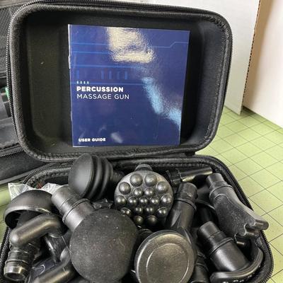 Percussion Massage Gun with Accessories/Case
