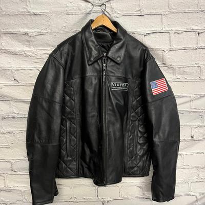 Victory Motorcycle Leather Jacket - Size XL