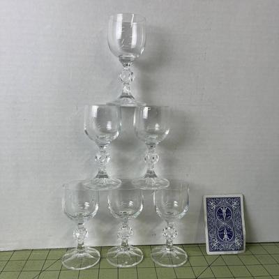 Set of 6 Vintage Wine Glasses