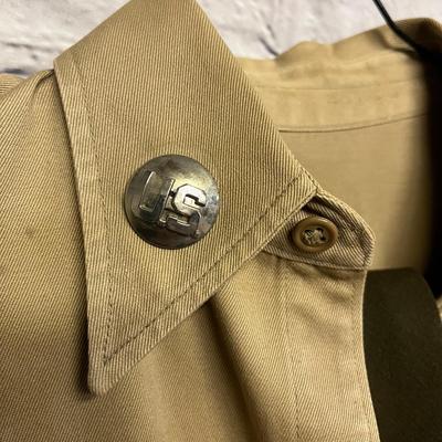 Military Button-up Shirt with Tie