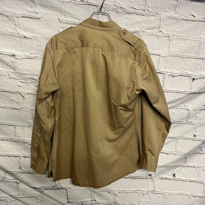 Military Button-up Shirt with Tie