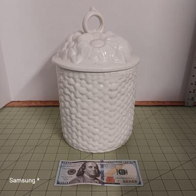 White Porcelain Canister