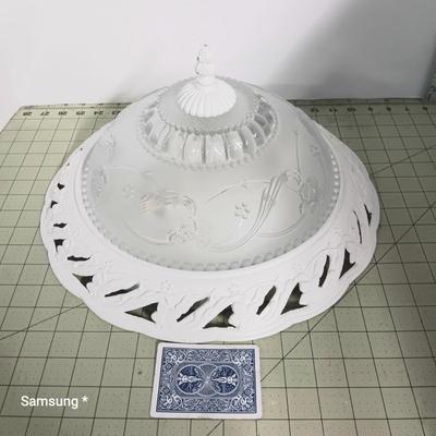White Floral Dome Light