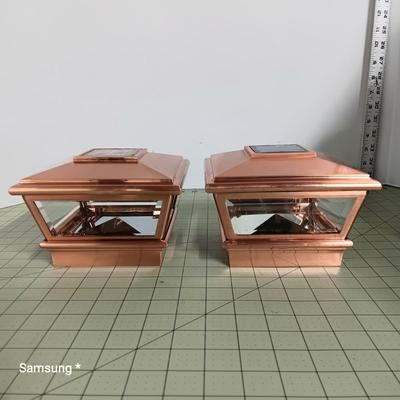 Copper Finish Post Cap Solar Lights