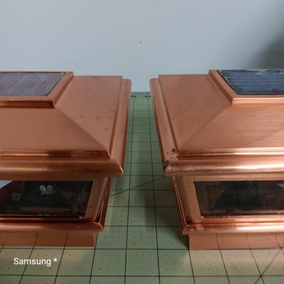 Copper Finish Post Cap Solar Lights