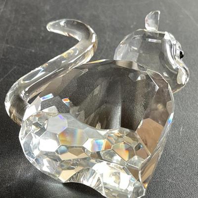 14.  LARGE CRYSTAL MONKEY GLASS PAPERWEIGHT